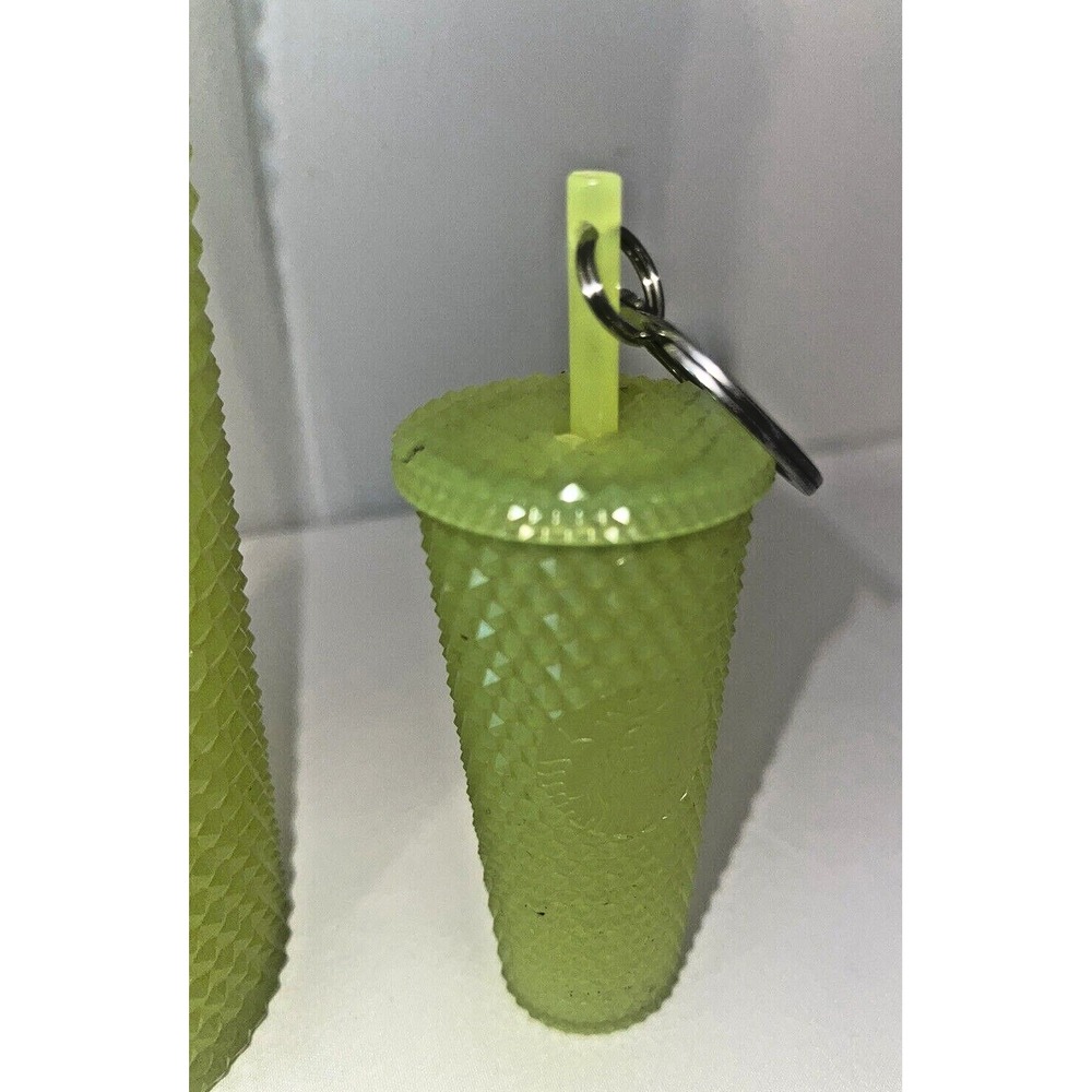 Starbucks Halloween Glow-in-Dark Lemongrass Studded Tumbler Venti w/ Keychain - Picture 3 of 9